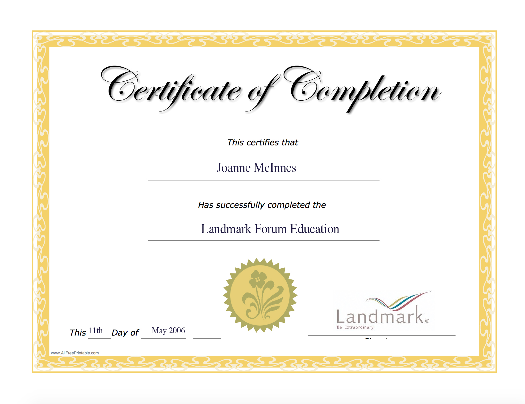 landmark-certificate-holistic-equitation-natural-horsemanship